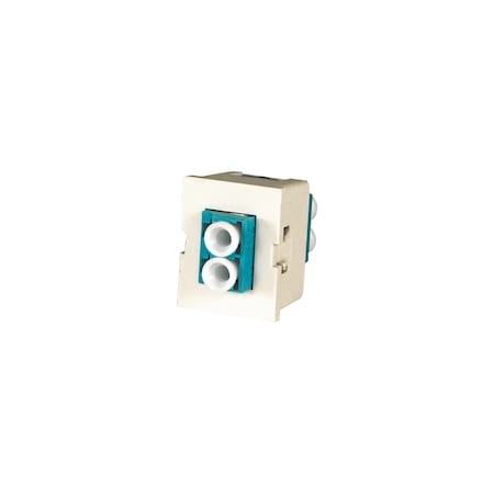 Ortronics 1-PORT LC MM TRACKJACK INSERT, MODULE, AQUA ADAPTER, CERAMIC ALIGNMENT 63700075